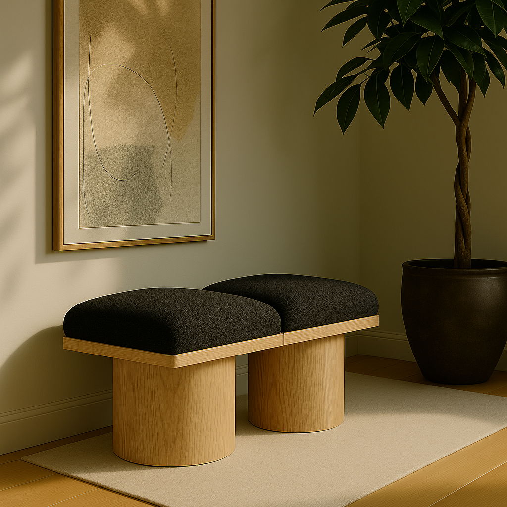 Pavilion - 2 Piece Modular Bench With Natural Base