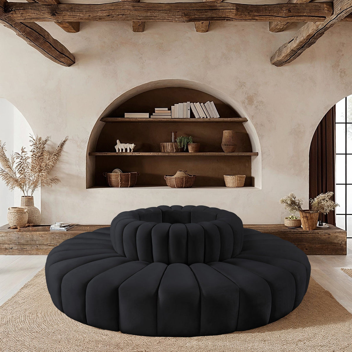 Arc - Velvet 8 Piece Round Modular Sofa