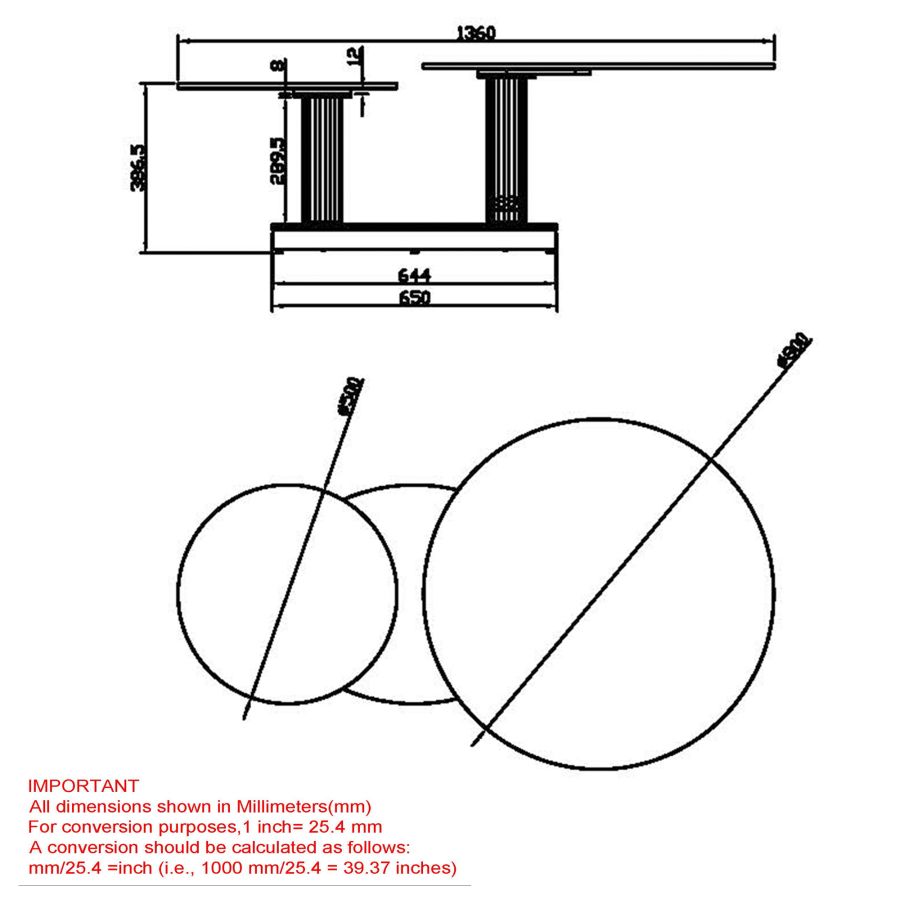 Elara Coffee Table in White