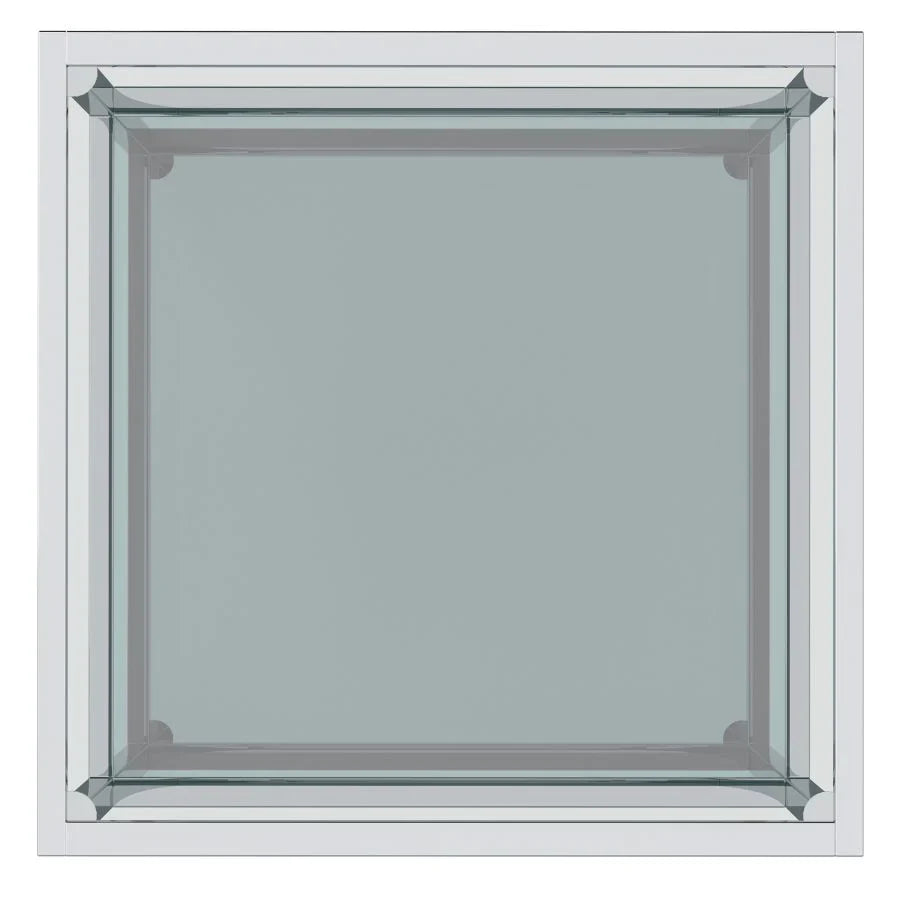 Casini Large Square Coffee Table in Silver - Furniture Depot