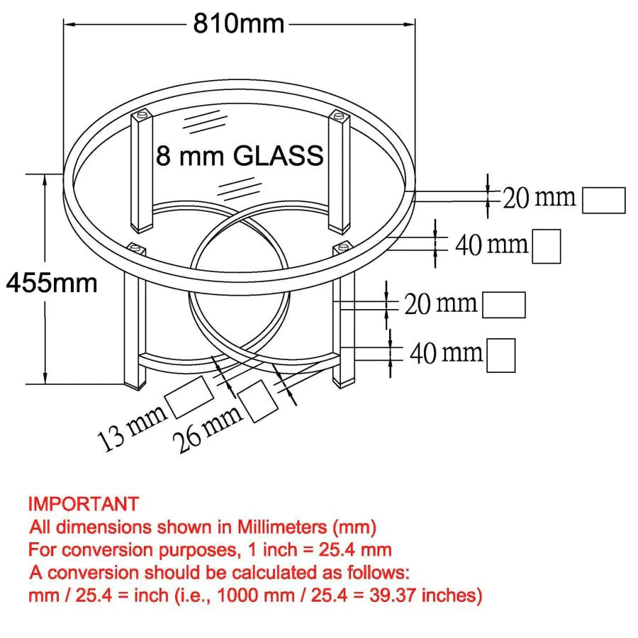 Strata Coffee Table in Chrome - Furniture Depot