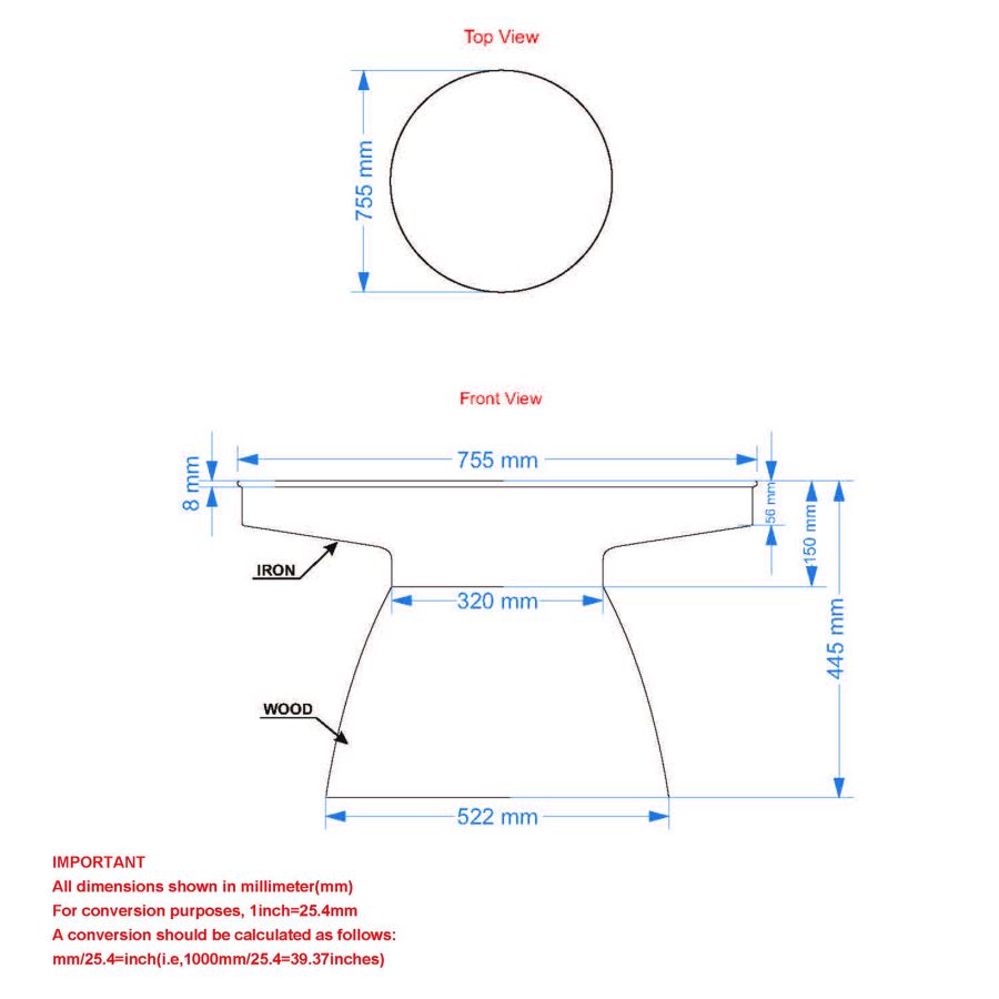Boden 2pc Coffee Table Set in Black with Walnut