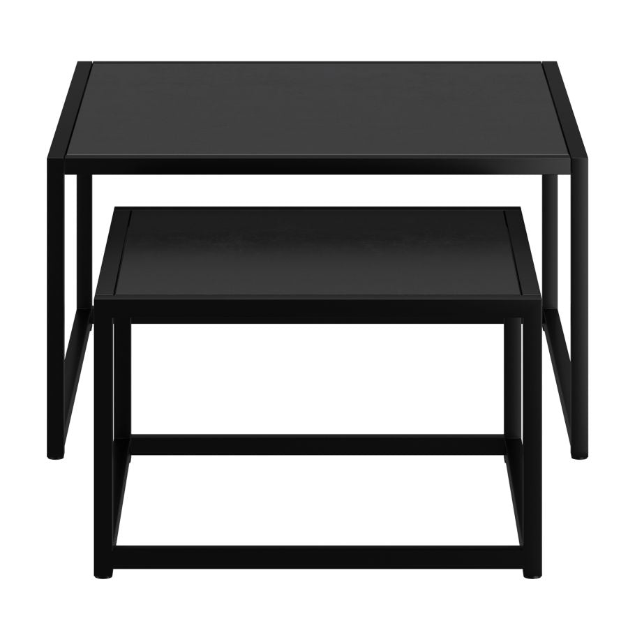 Quinn 2pc Coffee Table Set in Black