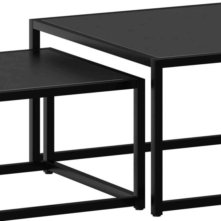 Quinn 2pc Coffee Table Set in Black