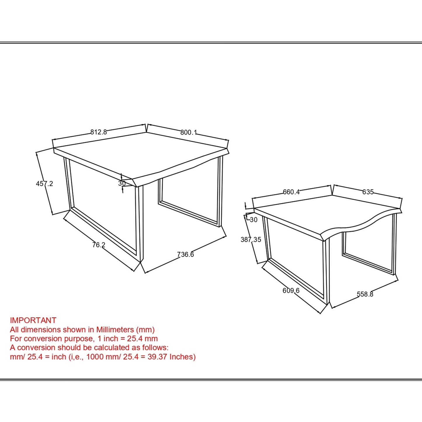 Jivin 2pc Coffee Table Set Natural