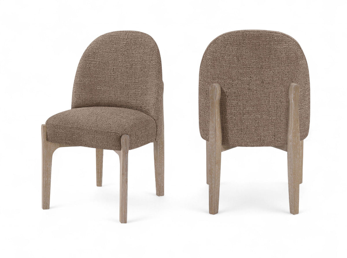 Torino - Upholstered Dining Chair With Brushed Natural Base (Set of 2)