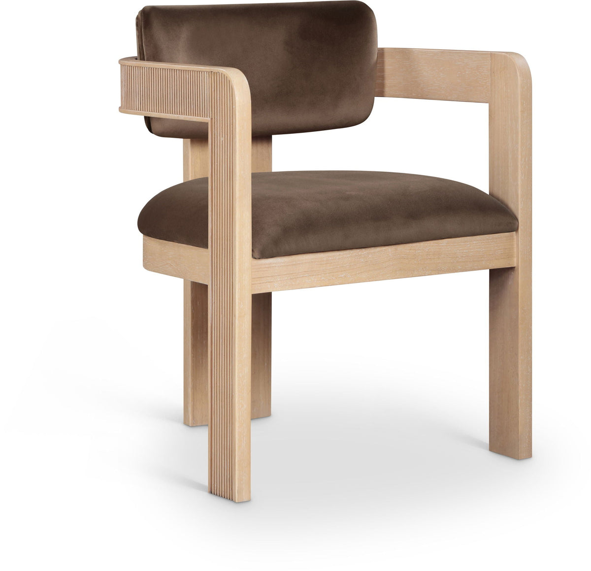 Sacha - Velvet Dining Chair With Natural Base (Set of 2)
