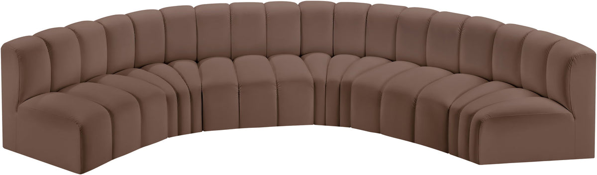 Arc - Faux Leather 6 Piece U-Shaped Modular Sofa