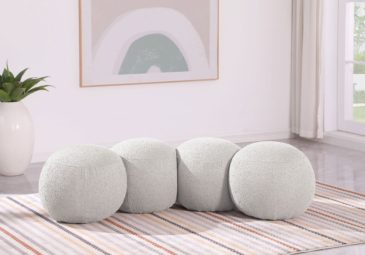 Apollo - Boucle Fabric Bench