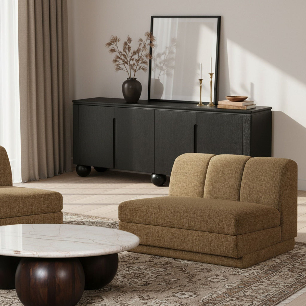 Modari - Fabric Upholstered Armless Chair