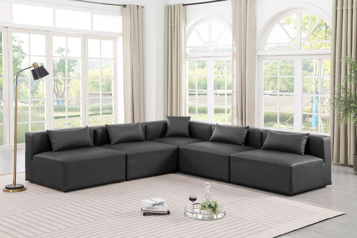 Cube - 5 Piece Modular Corner Armless Sectional