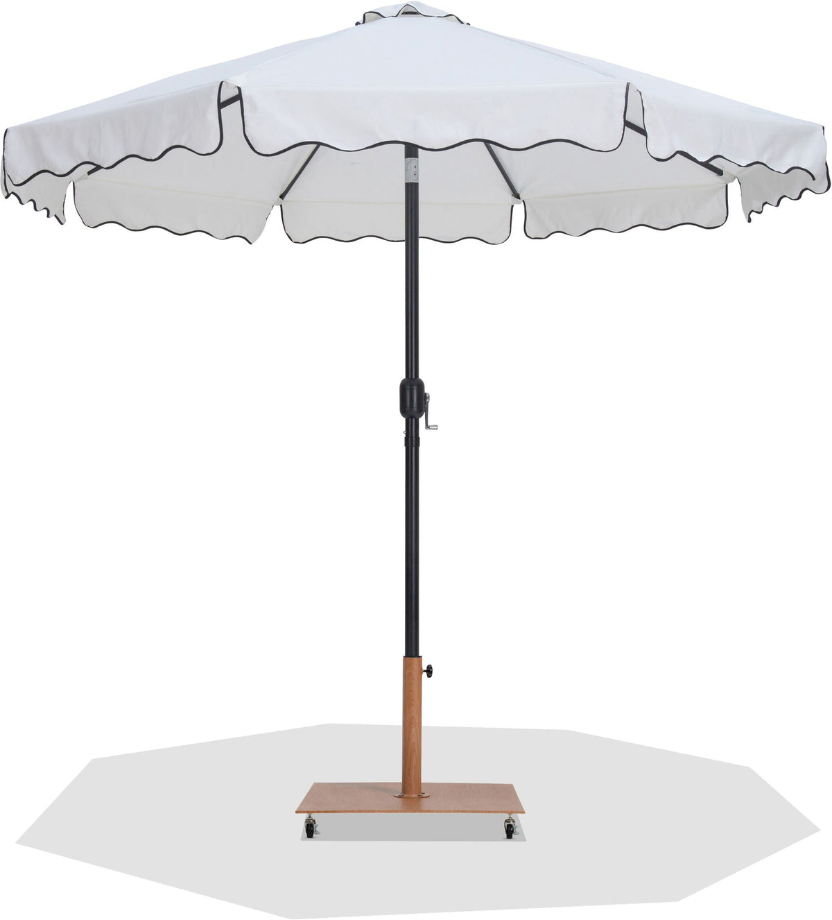 Amalfi - Aluminum Patio Umbrella - Light Brown Base / Black Pole