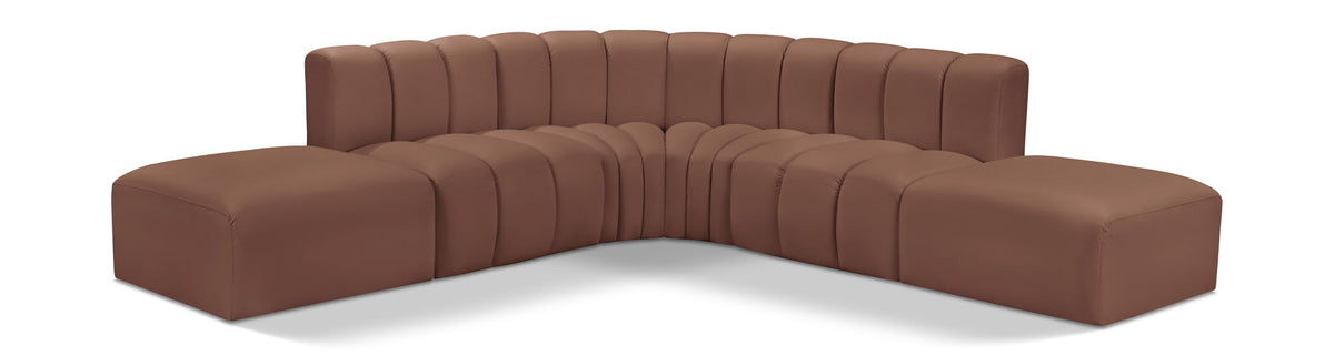 Arc - Faux Leather 6 Piece Corner Modular Sofa