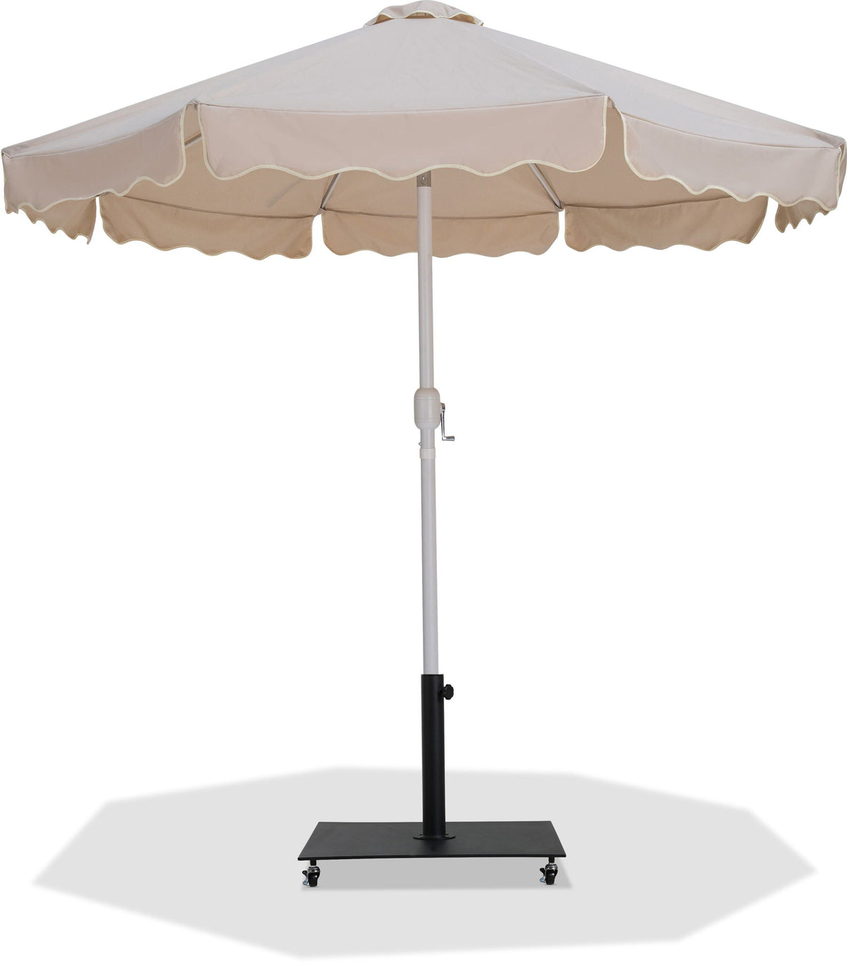 Amalfi - Aluminum Patio Umbrella - Black Base / White Pole