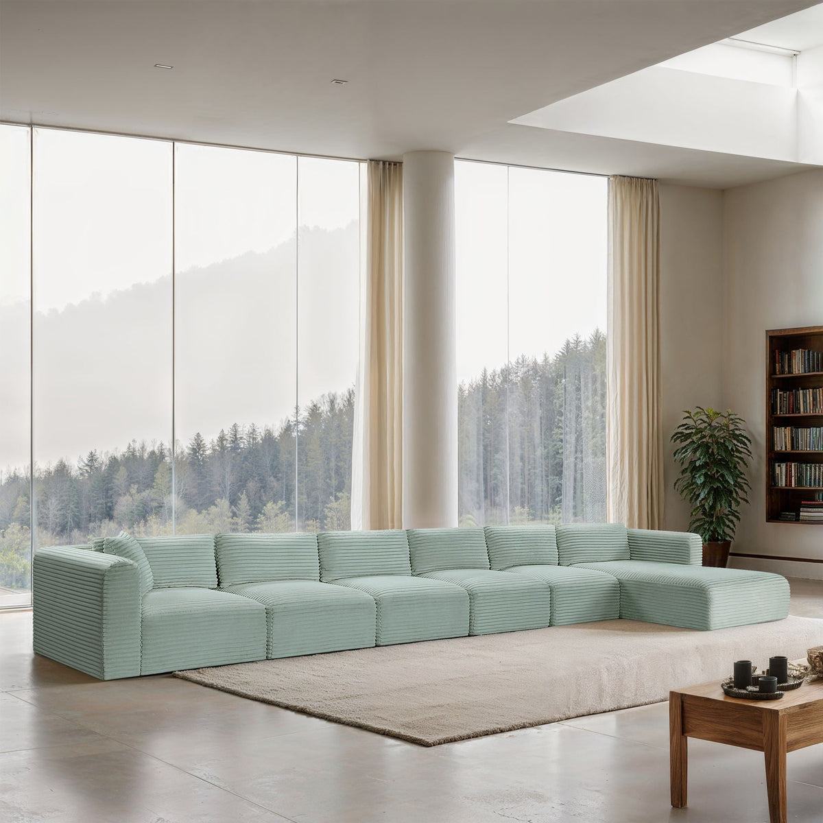 Shaggy - 6 Piece Modular Sectional With Chaise
