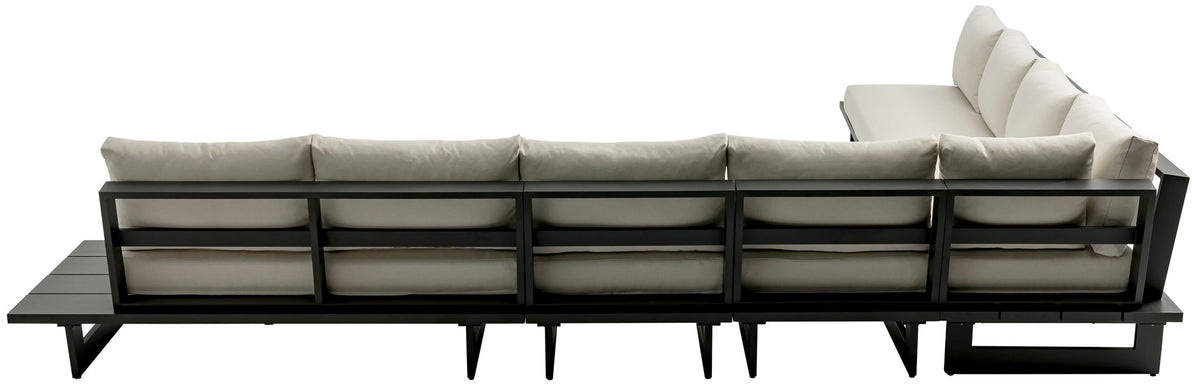 Maldives - 6 Piece Water Resistant Outdoor Patio Modular Sectional With Gray Base
