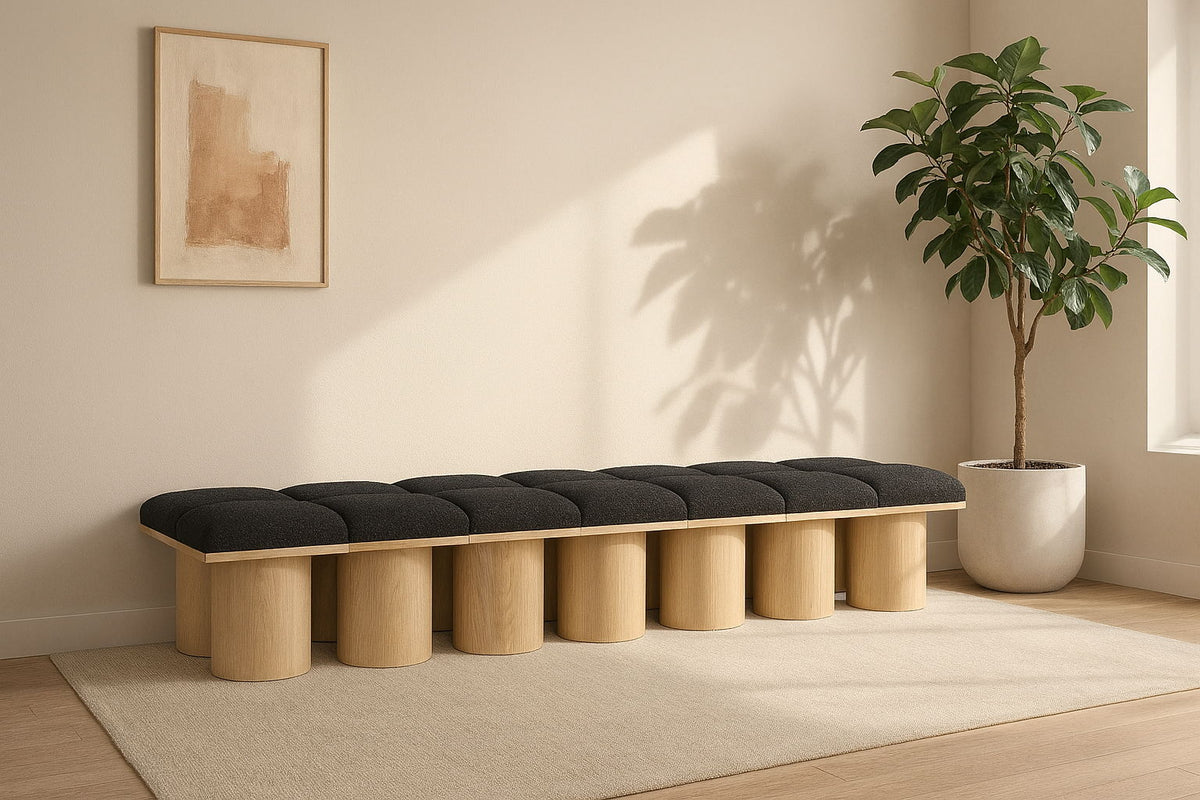 Pavilion - 14 Piece Modular Bench With Natural Base