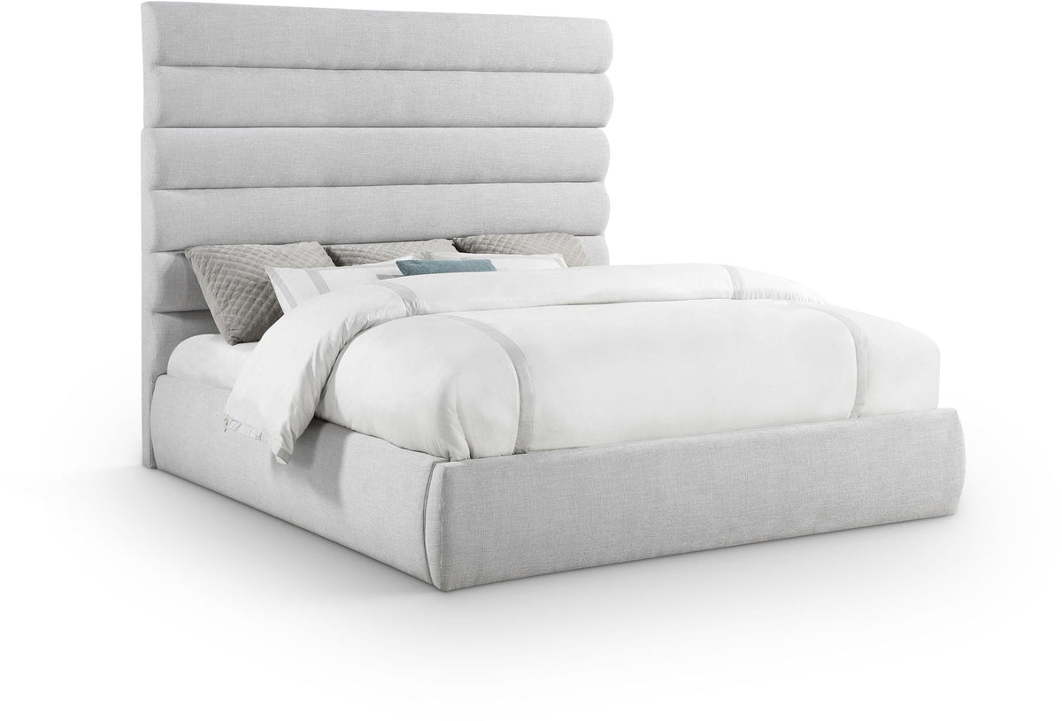 Adam - Linen Fabric Bed With 70.5" Headboard