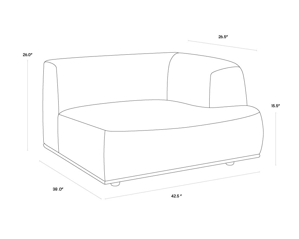 Darren Modular - Right Armchair