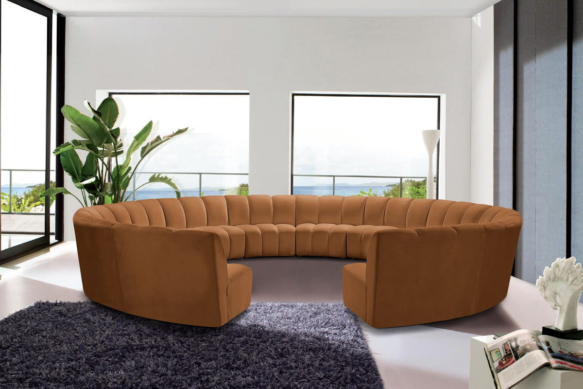 Infinity - 12 Piece Modular Sectional - Saddle