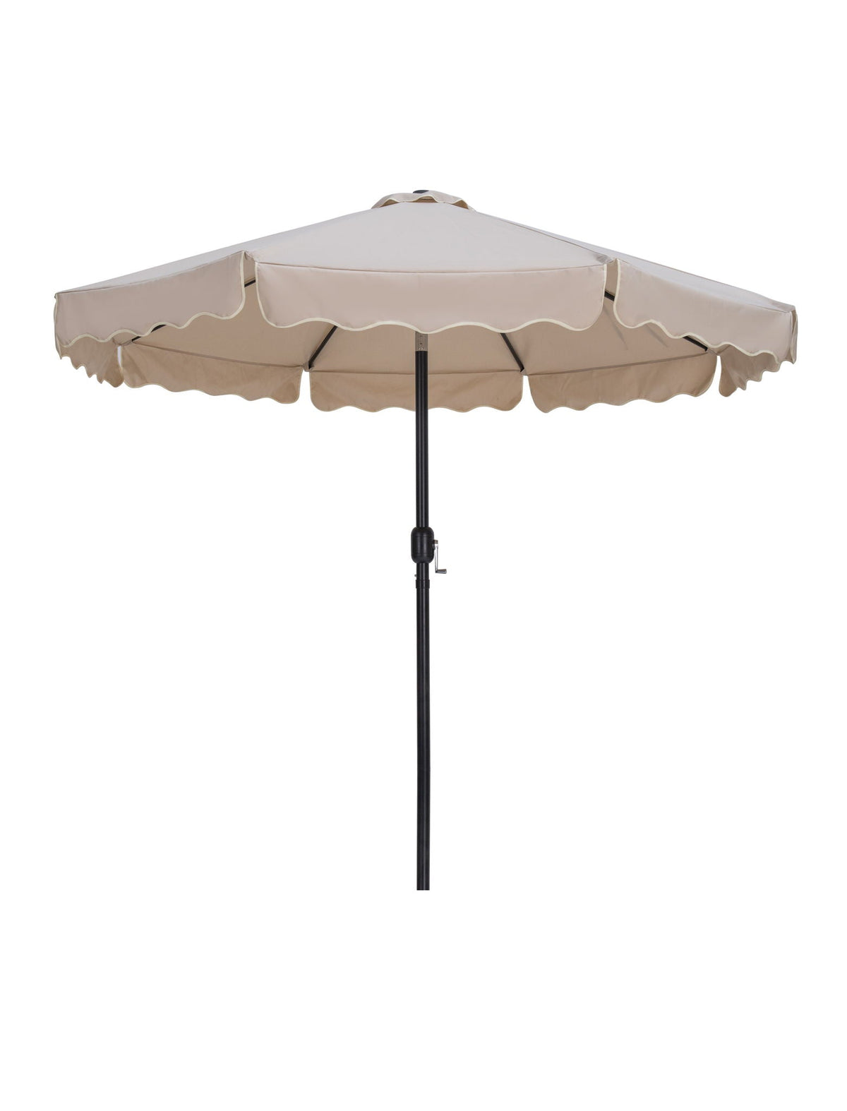 Amalfi - Aluminum Patio Umbrella - Light Brown Base / Black Pole
