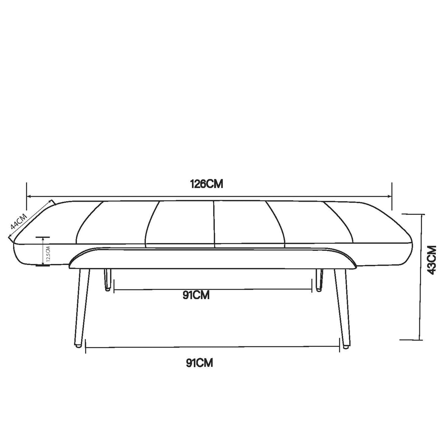 Umber Bench Black