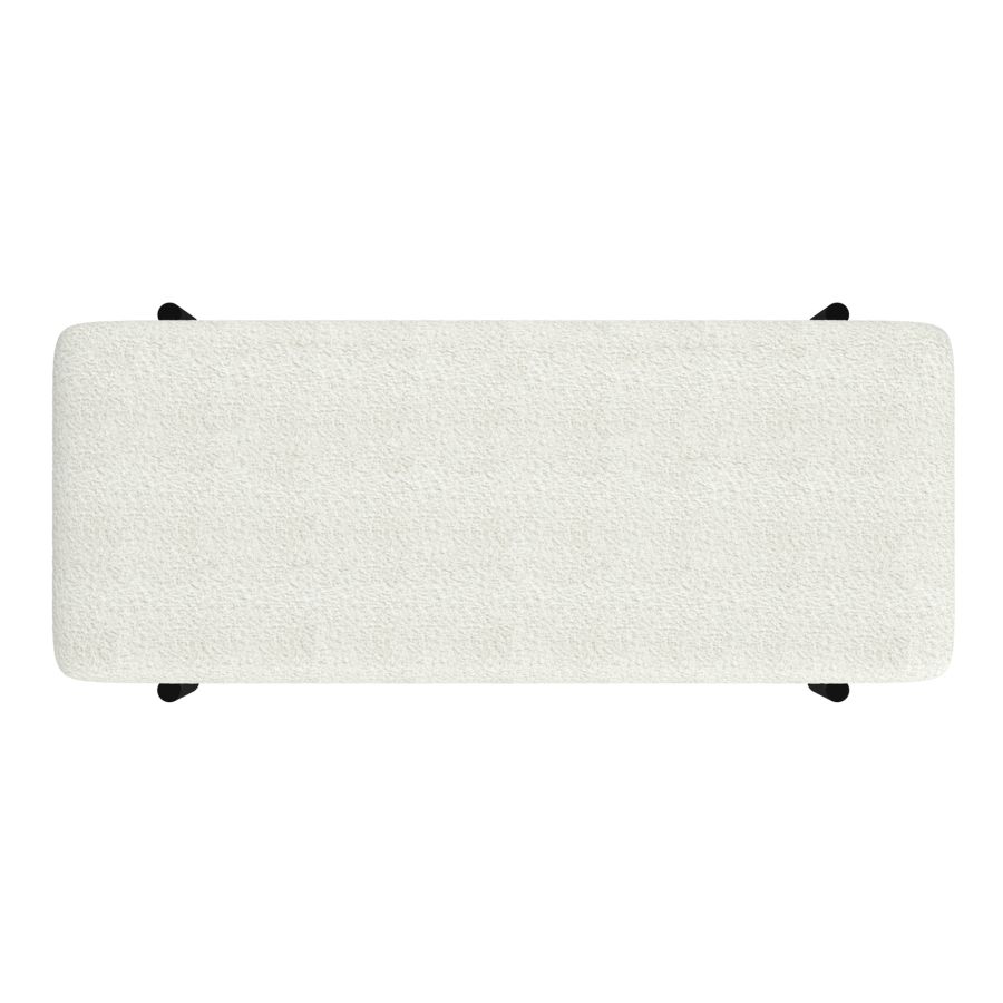 Odell Storage Bench in Ivory & Black