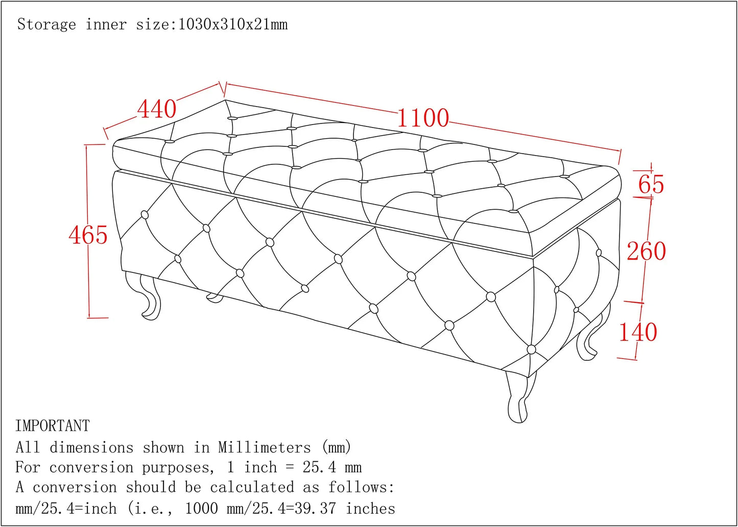 MONIQUE-STORAGE OTTOMAN-BLUSH PINK - Furniture Depot