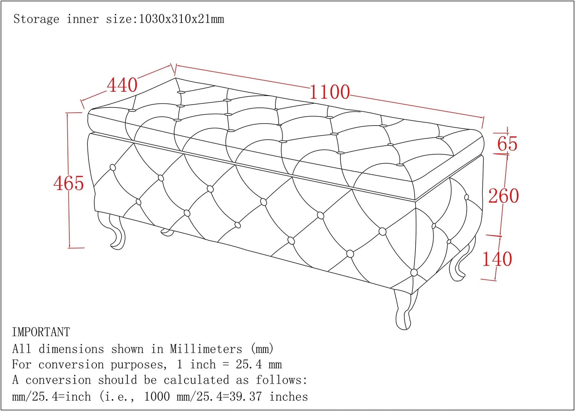 MONIQUE-STORAGE OTTOMAN-BLUSH PINK - Furniture Depot