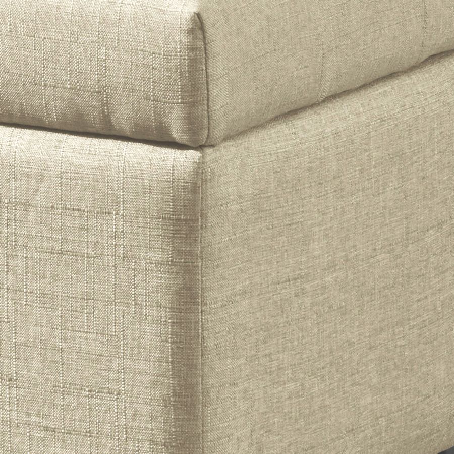 Harper Rectangular Storage Ottoman Bench in Beige