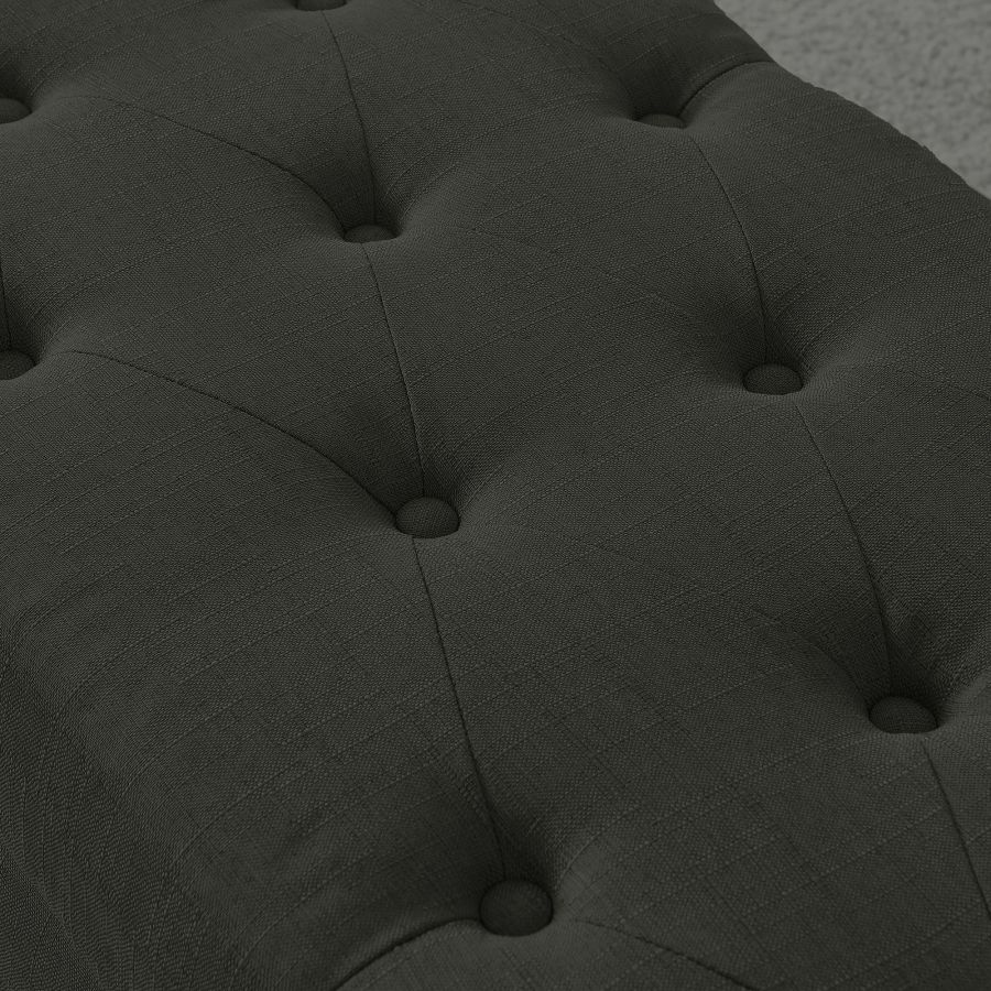 Harper Rectangular Storage Ottoman Bench in Charcoal