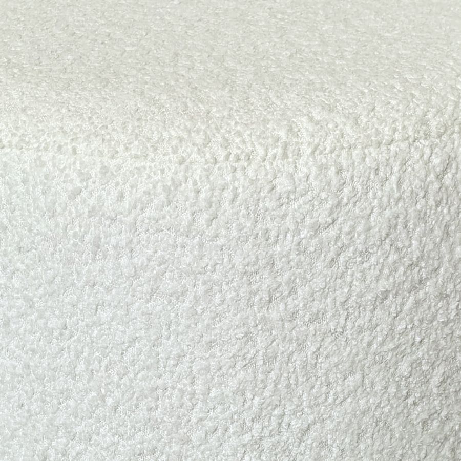 Kiraz Round Ottoman in Ivory & White