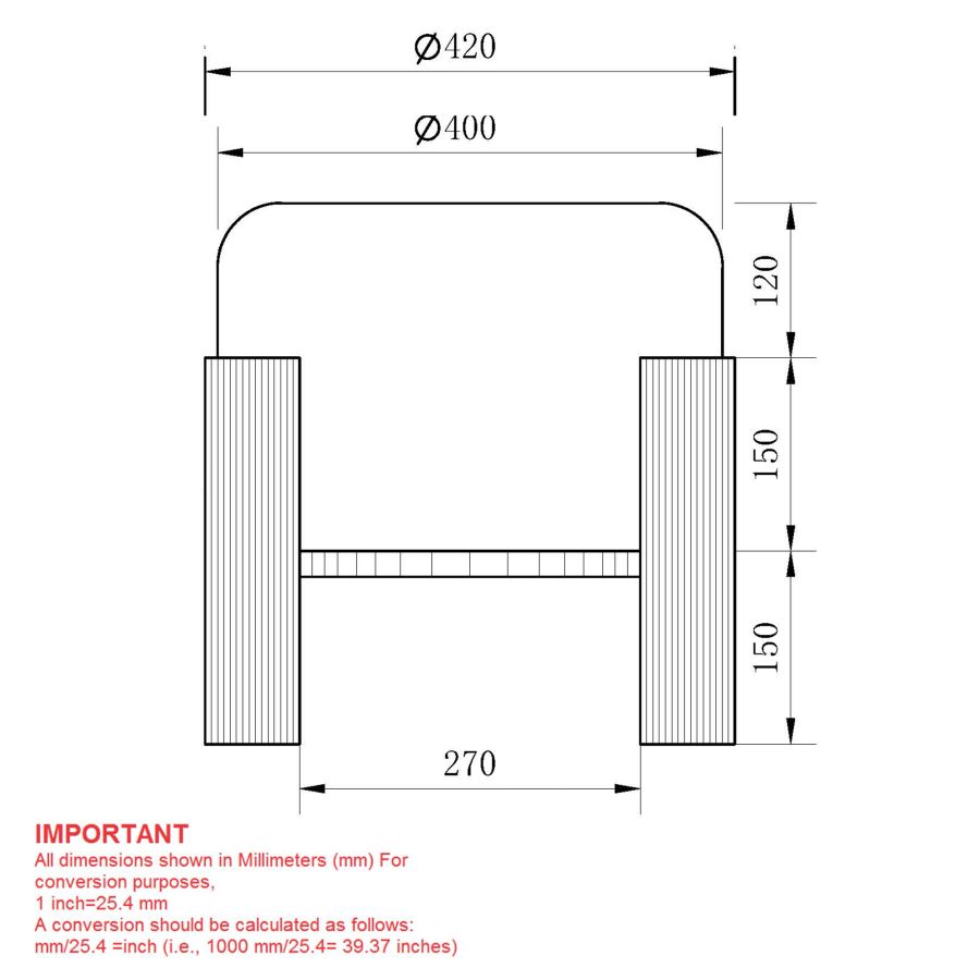 Kiraz Boucle Round Ottoman