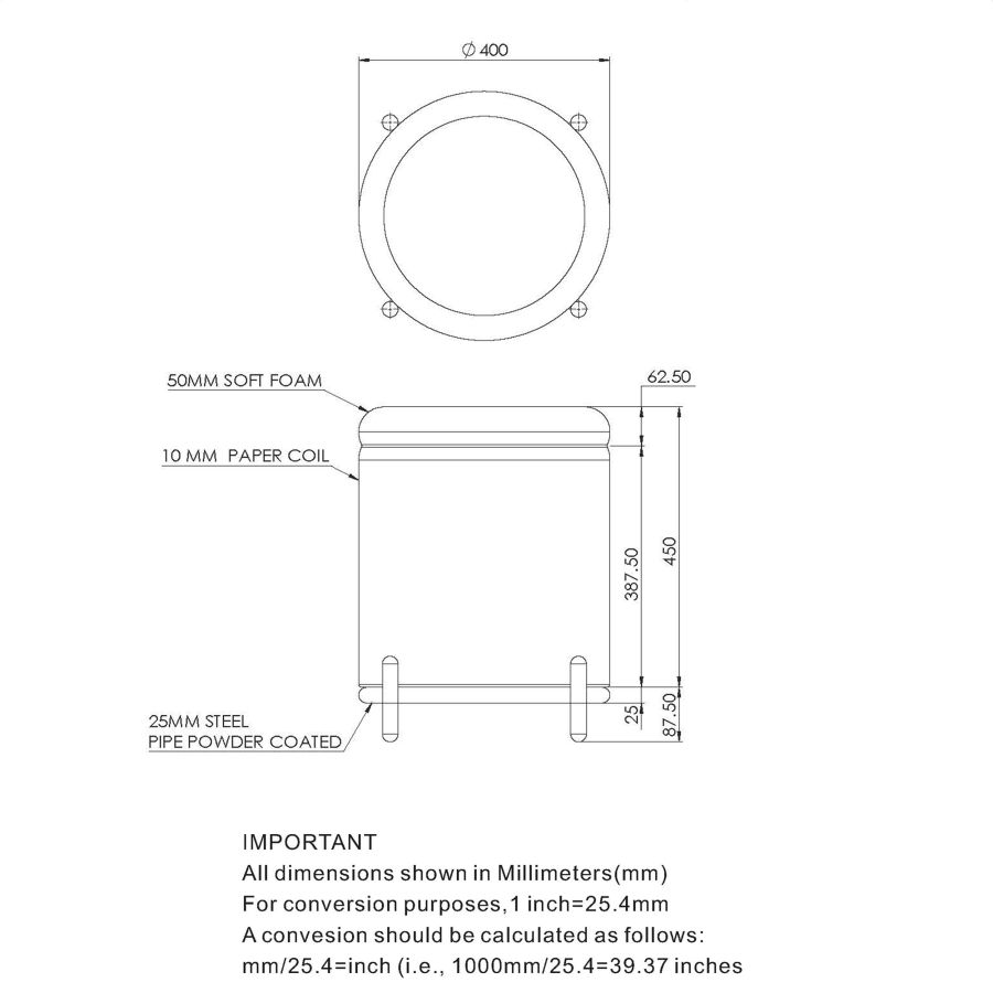 Castor Storage Ottoman in Cream Boucle