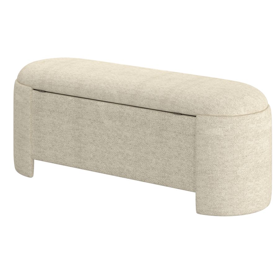 Daphne Storage Ottoman in Beige