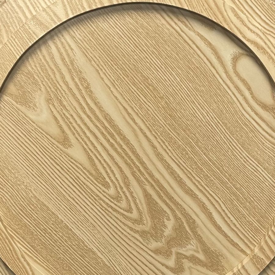 Cecily 2pc Round Ottoman w/Storage in Ivory Boucle