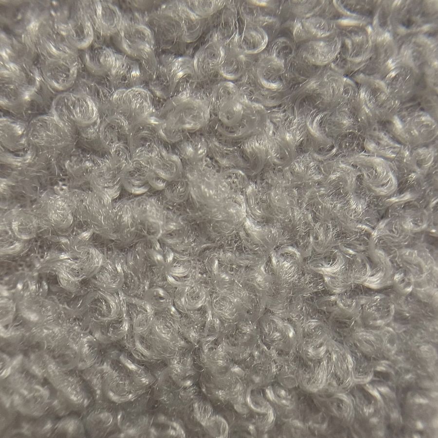 Cecily 2pc Round Ottoman w/Storage in Warm Grey Boucle