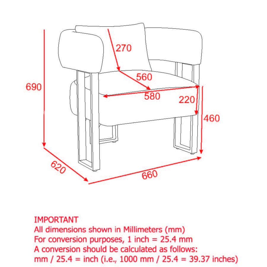 Scarlet Accent Chair in Ivory Boucle and Black