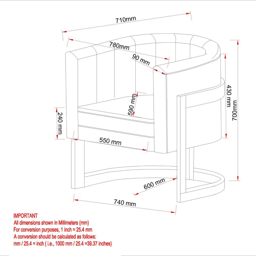 Zhuri Accent Chair in Ivory Boucle and Black