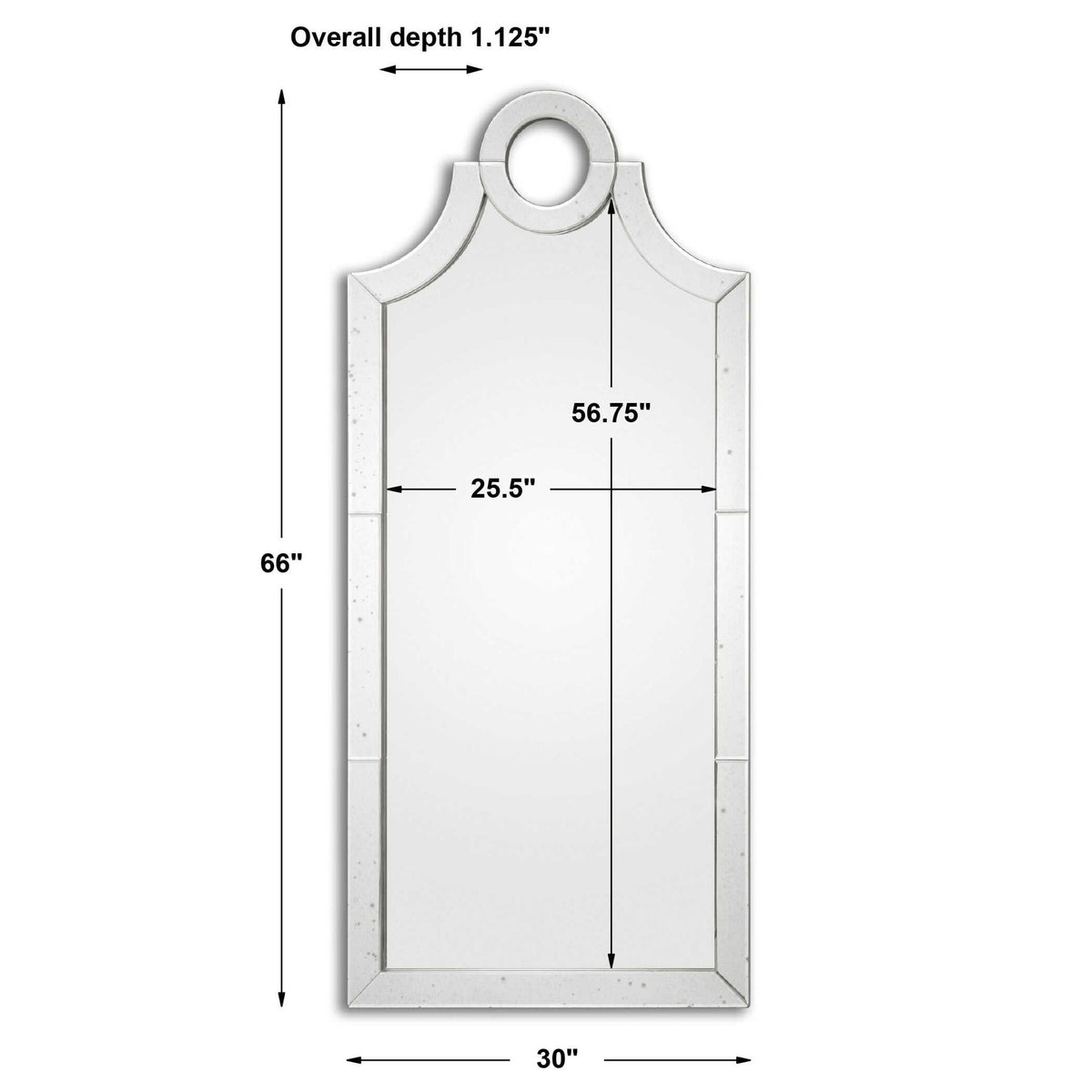 Acacius - Arched Mirror - Pearl Silver