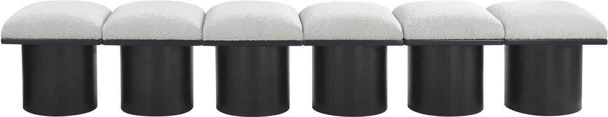 Pavilion - 6 Piece Modular Bench With Black Base