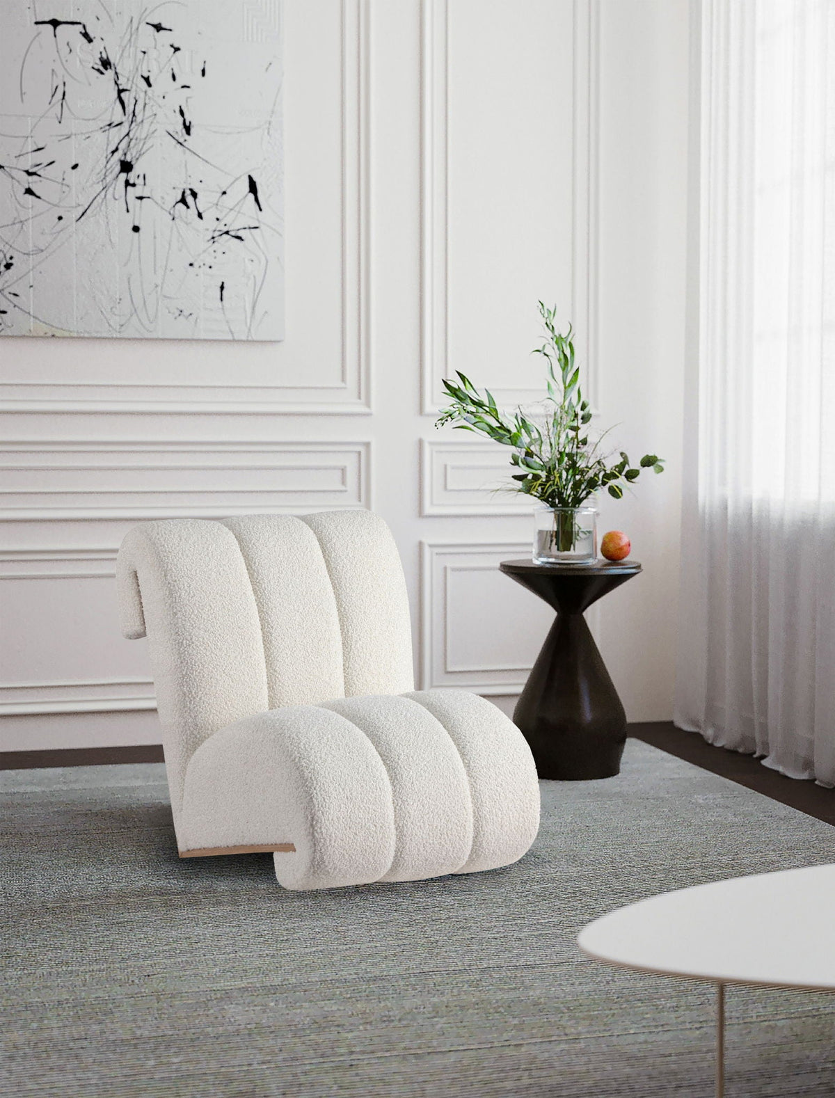 Swoon - Accent Chair With Natural Base