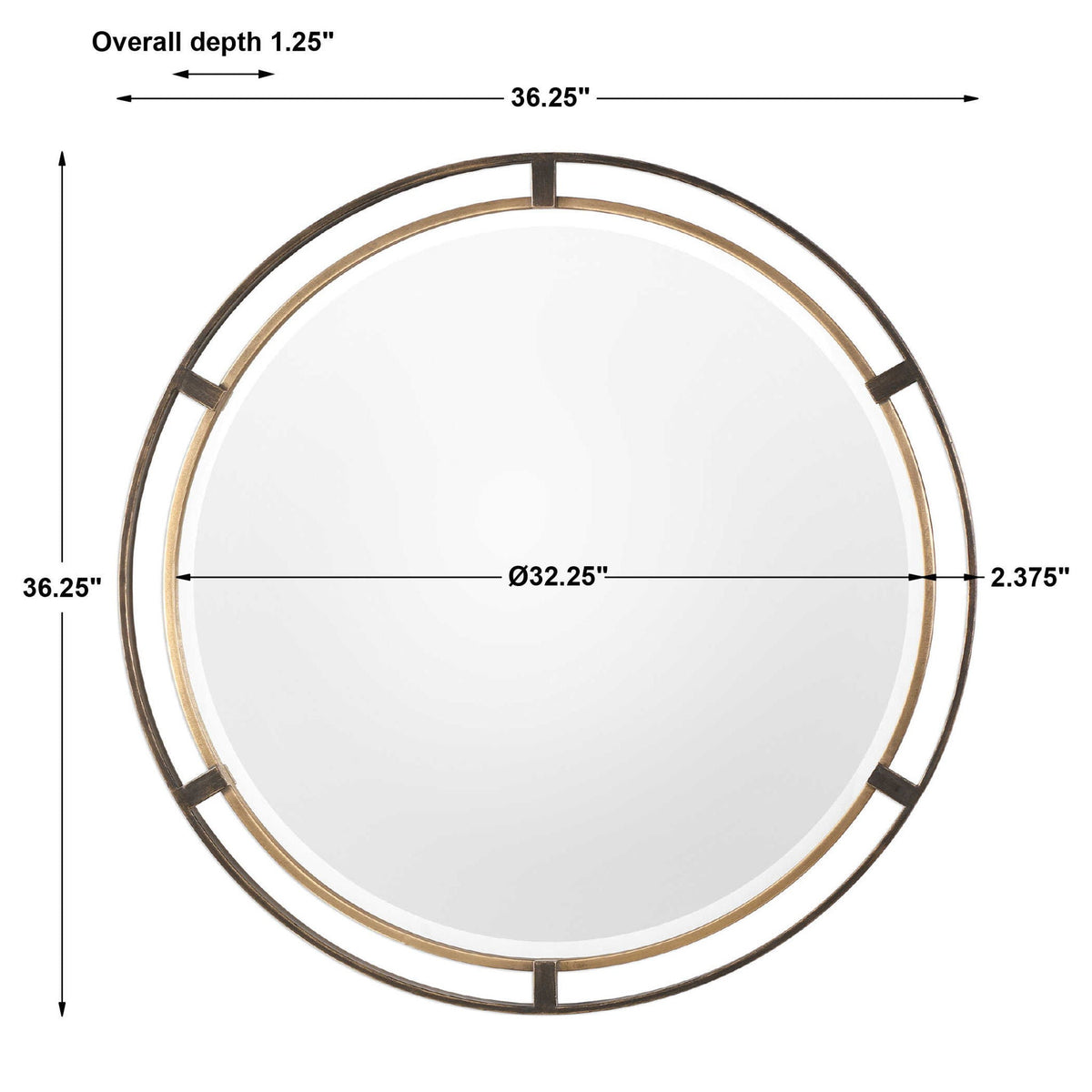 Carrizo - Round Mirror - Bronze
