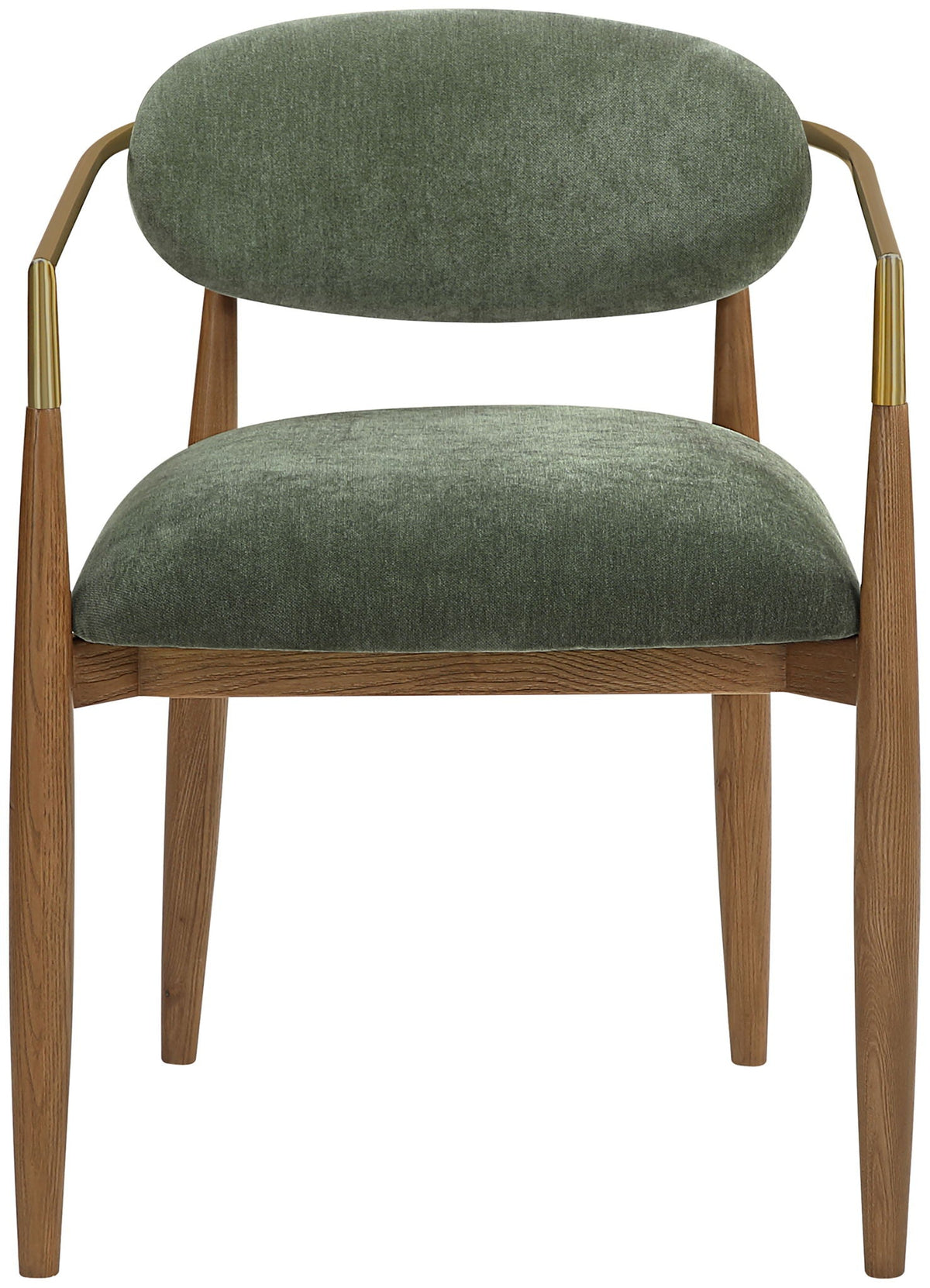 Riccio - Fabric Dining Arm Chair (Set of 2) - Walnut Frame