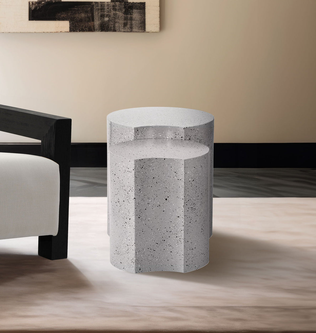 Dimple - Modular End Table - Terazzo Finish