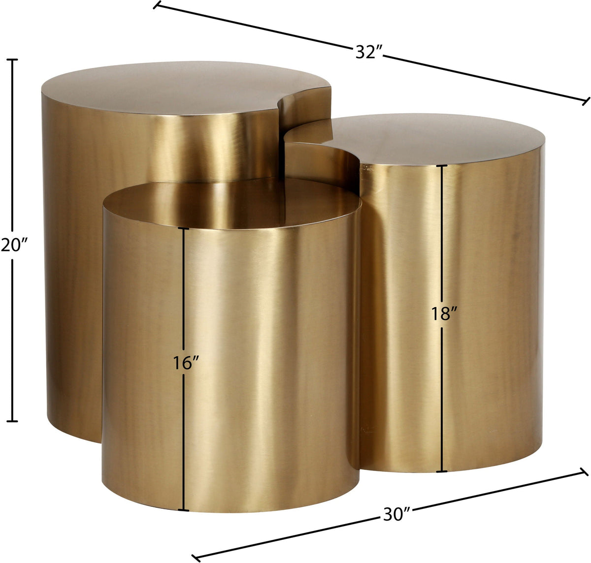 Dimple - 20" 3 Piece Modular End Table
