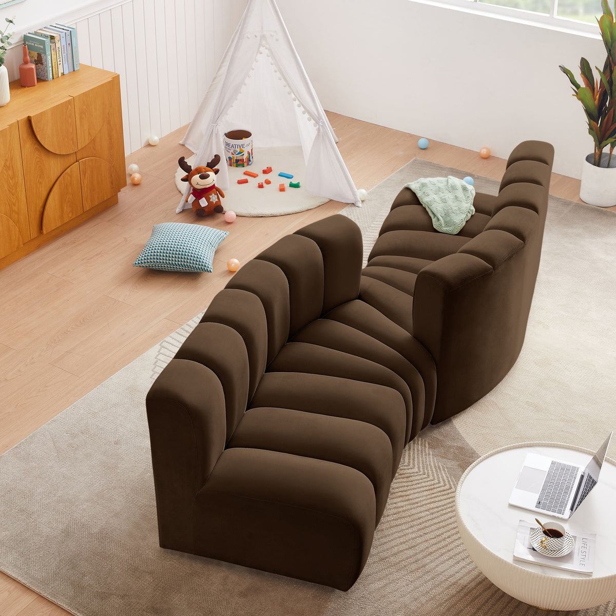 Arc - Velvet 4 Piece Sofa