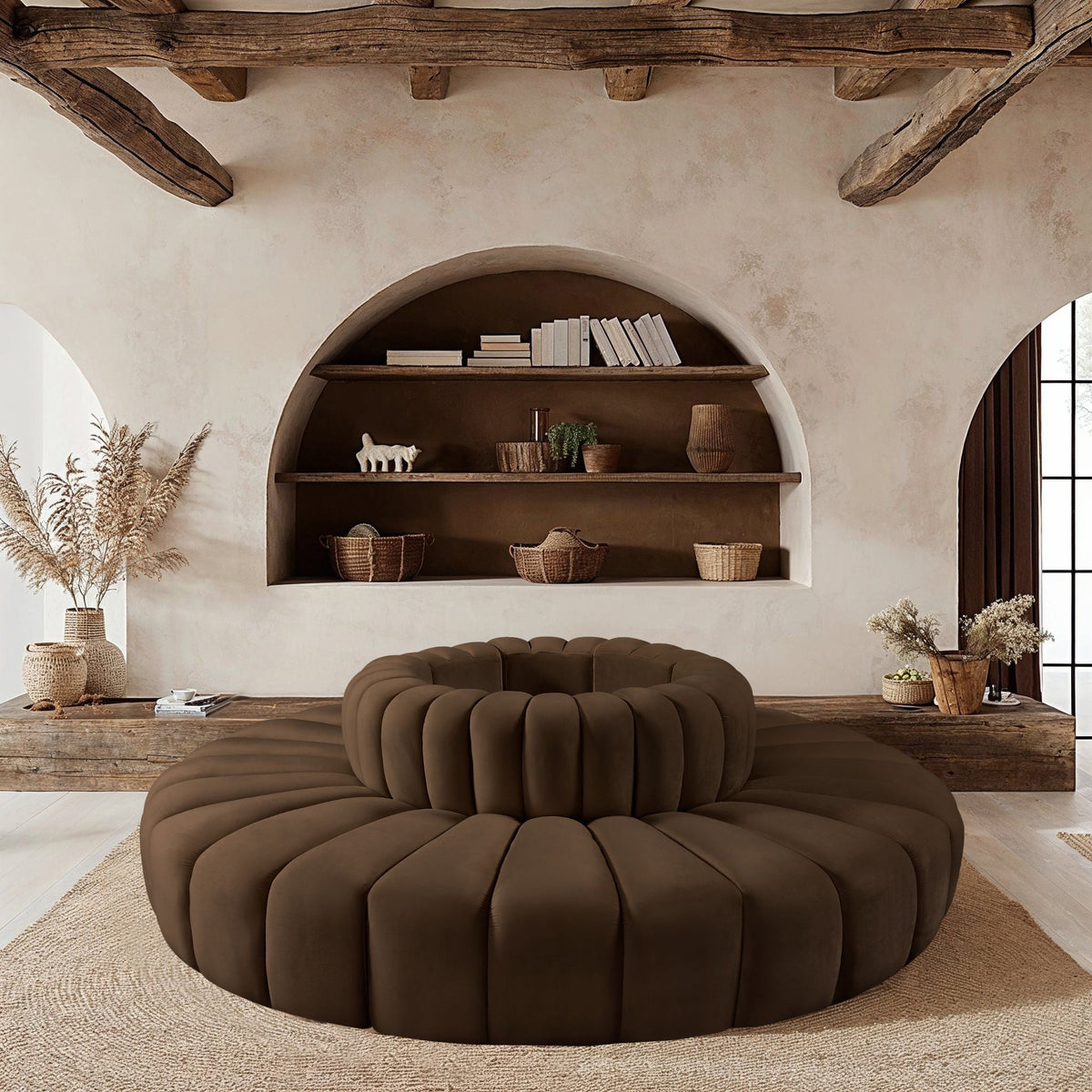 Arc - Velvet 8 Piece Round Modular Sofa