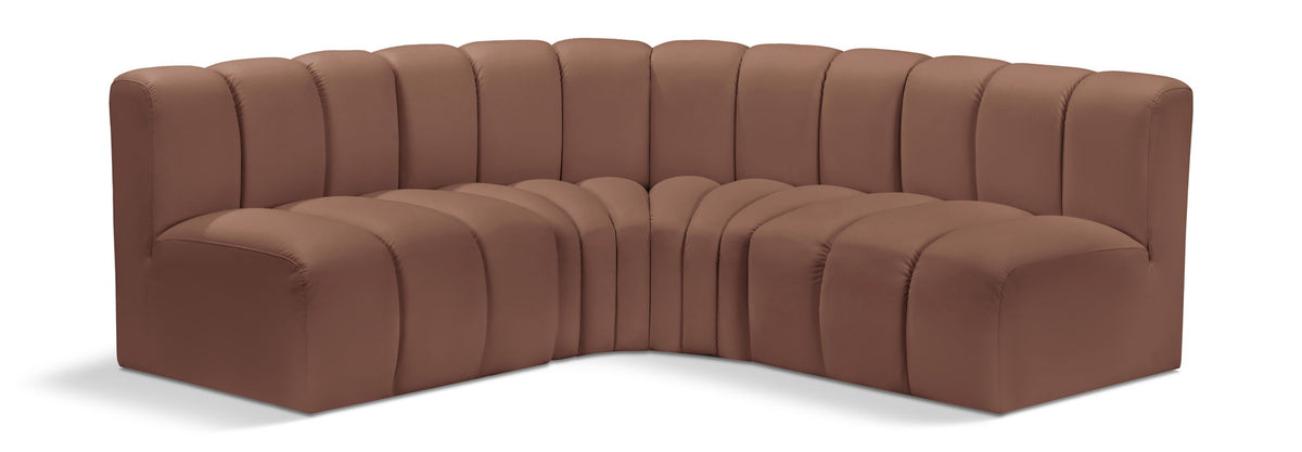 Arc - Faux Leather 4 Piece Corner Modular Sofa