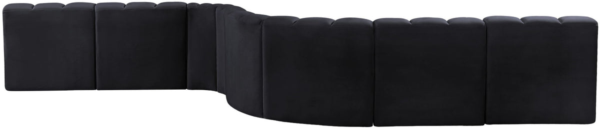 Arc - Velvet 8 Piece Curved Modular Sofa